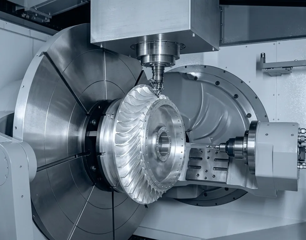 5-axis CNC machining centre with trunnion table
