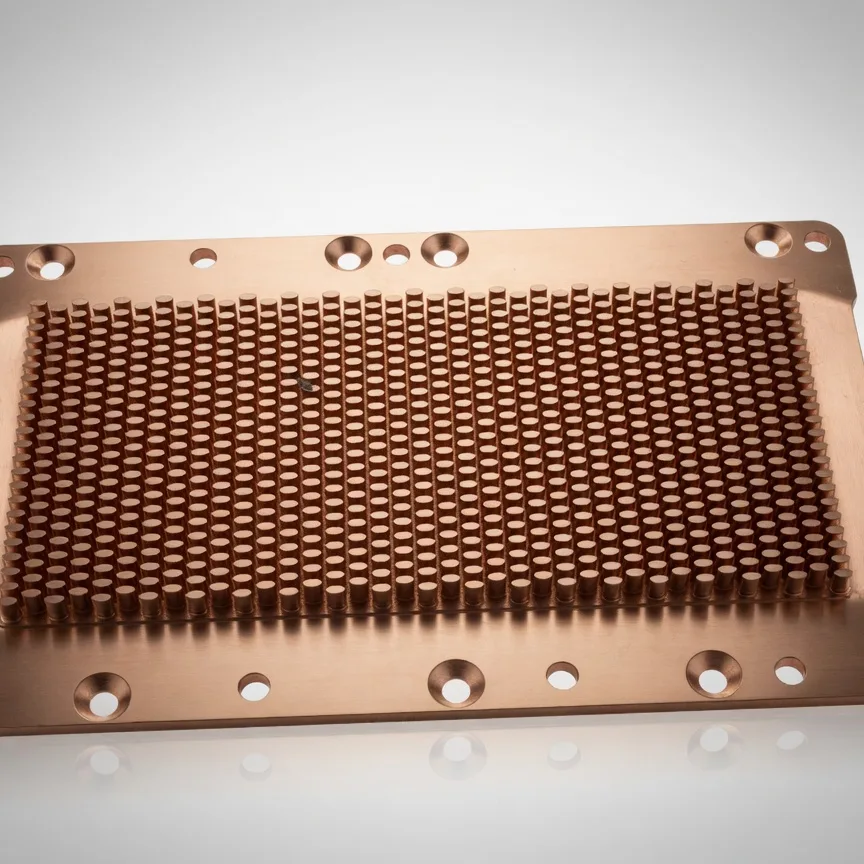 Copper pin-fin cold plate