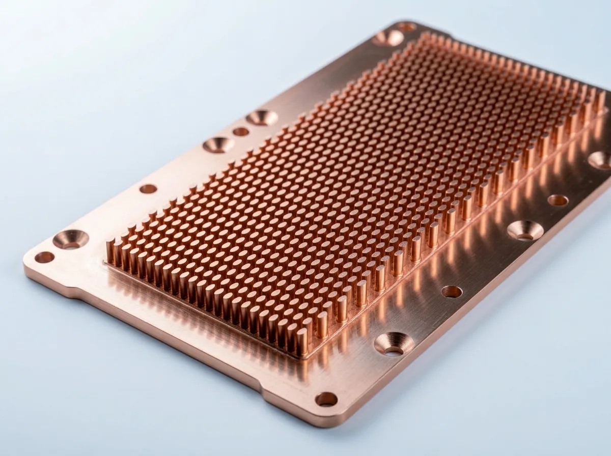 Machined copper cold plate