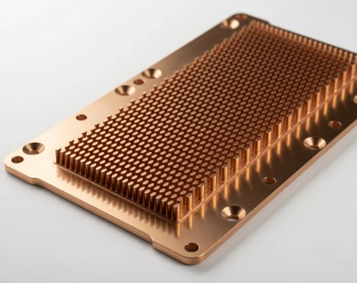Copper pin-fin cold plate
