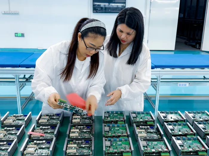 Electronic PCB assembly line