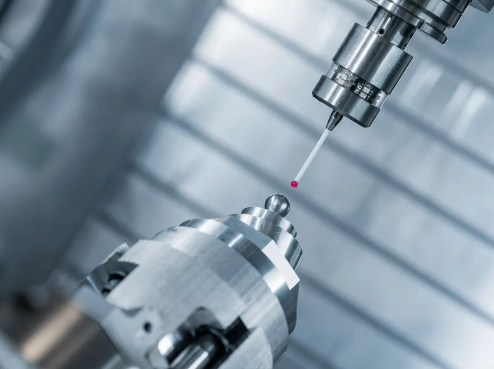 CMM inspection of a machined part