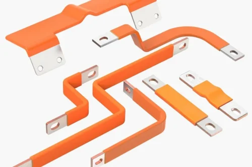 Copper busbar and terminal hardware for a battery-pack connector and energy storage cabinet